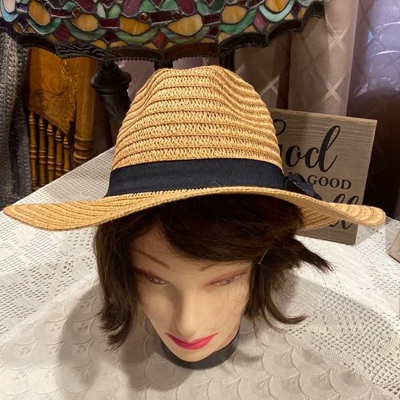 Torrid Straw Hat with Black Ribbon EUC - Picture 1 of 6